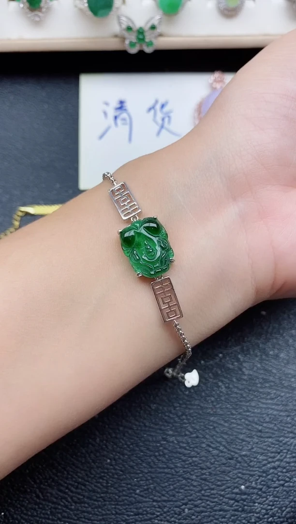 【闪购商品】翡翠戒指银S925镶嵌11111