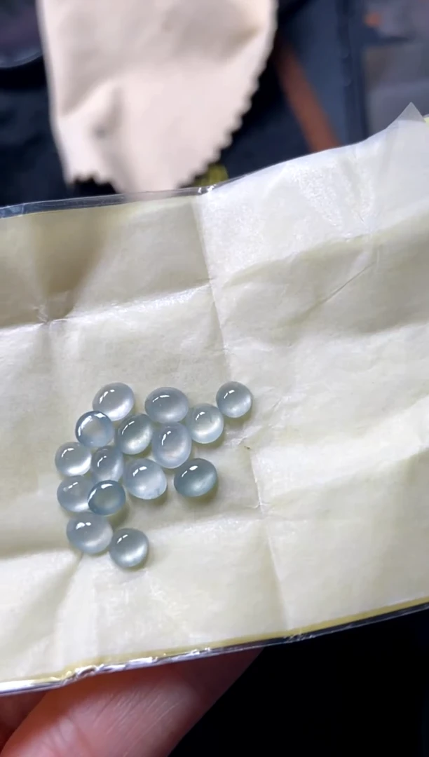 未镶嵌定制翡翠44天然缅甸A货翡翠蛋面