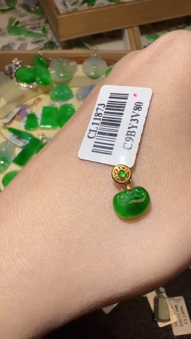 【闪购商品】翡翠颈饰18K金镶嵌我