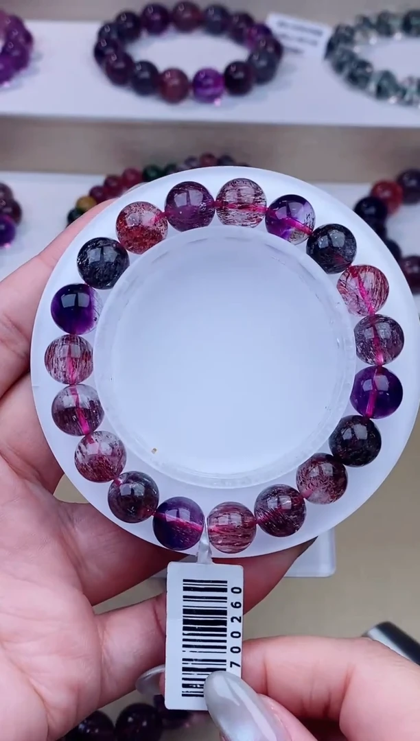 未镶嵌手链水晶黑加仑超七10m+