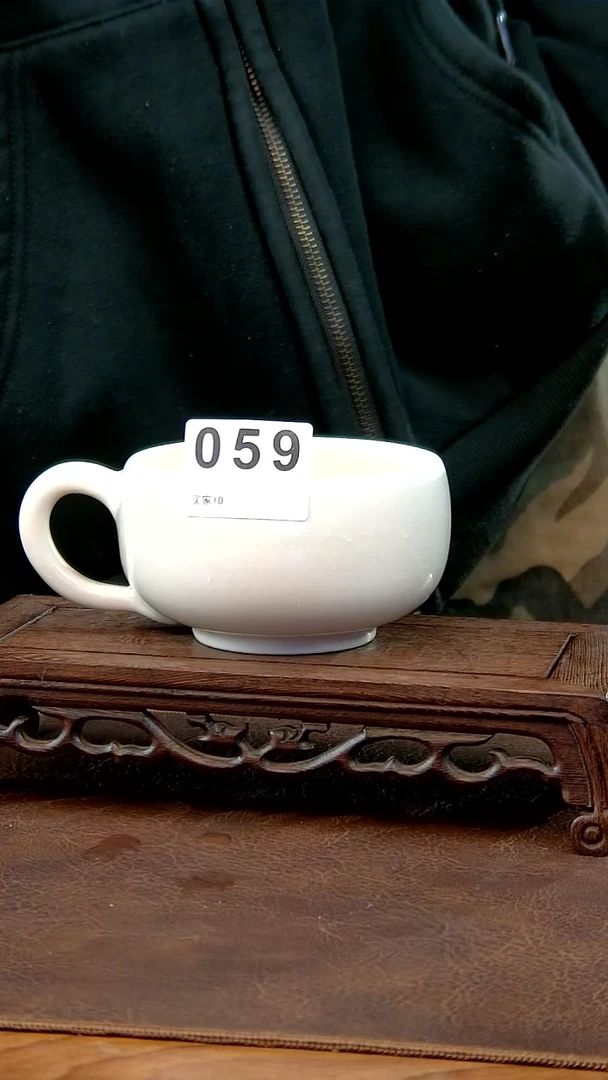 白釉晶花咖啡杯059