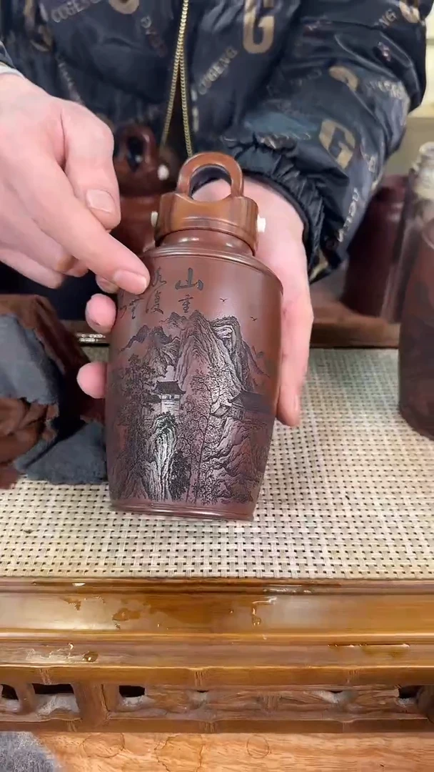 【闪购商品】紫砂茶壶双层 底槽清 柳暗花明