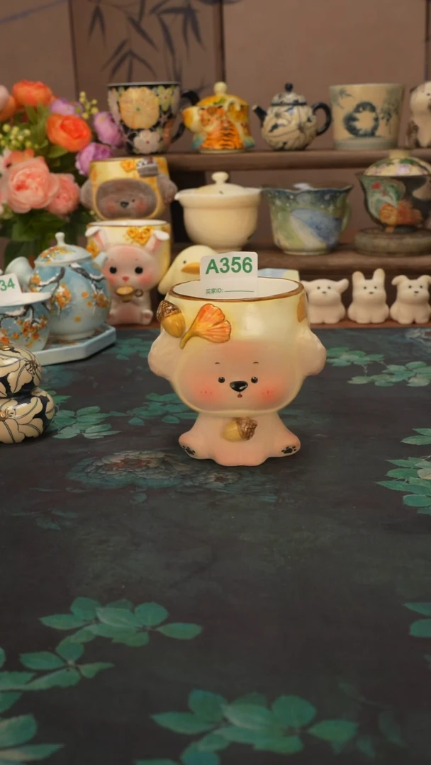 菜老头 狗狗手握杯356