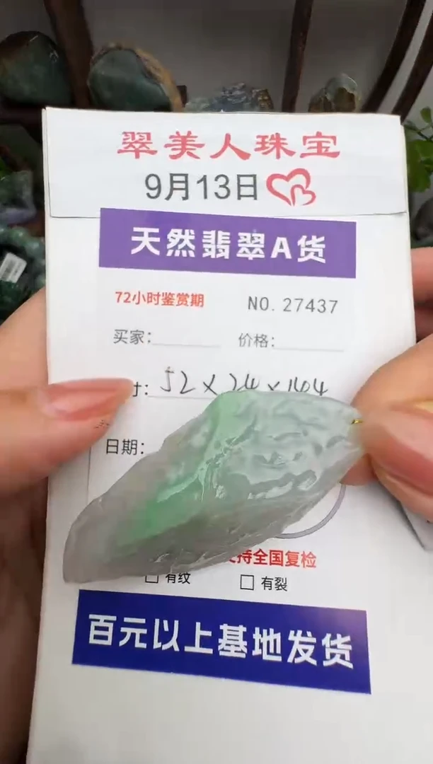 颈饰未镶嵌翡翠原石27437