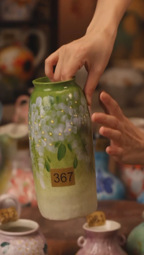 陶瓷367景德镇设计师手作花器摆件侘寂风