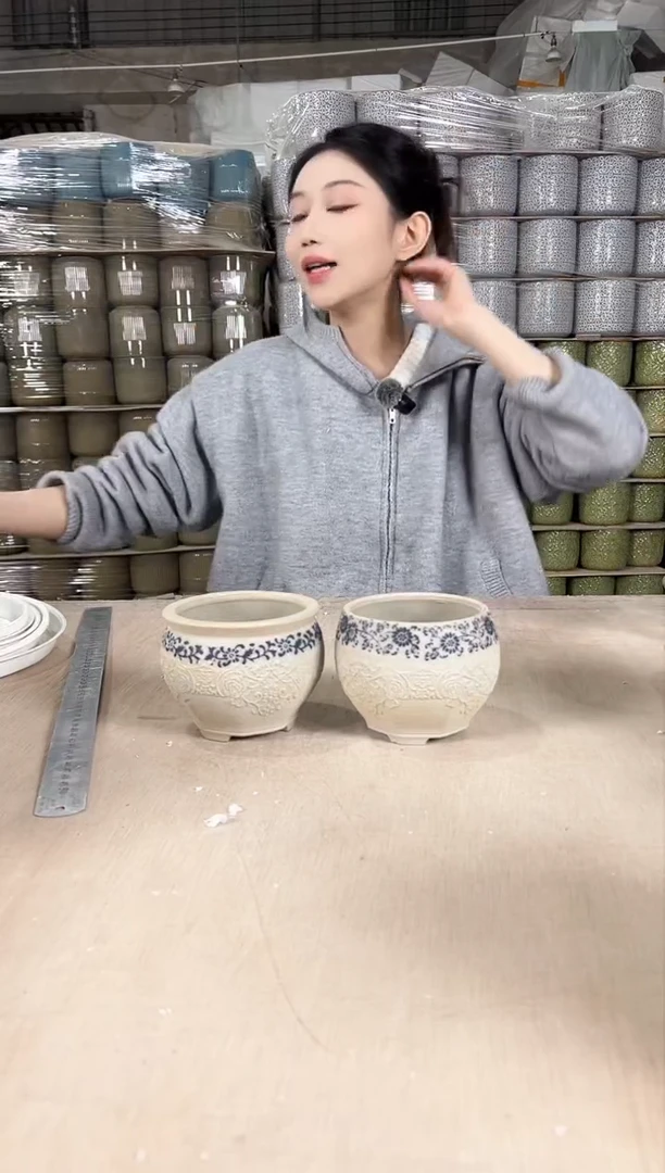 【闪购商品】陶瓷浮雕圆口11+平口10x9