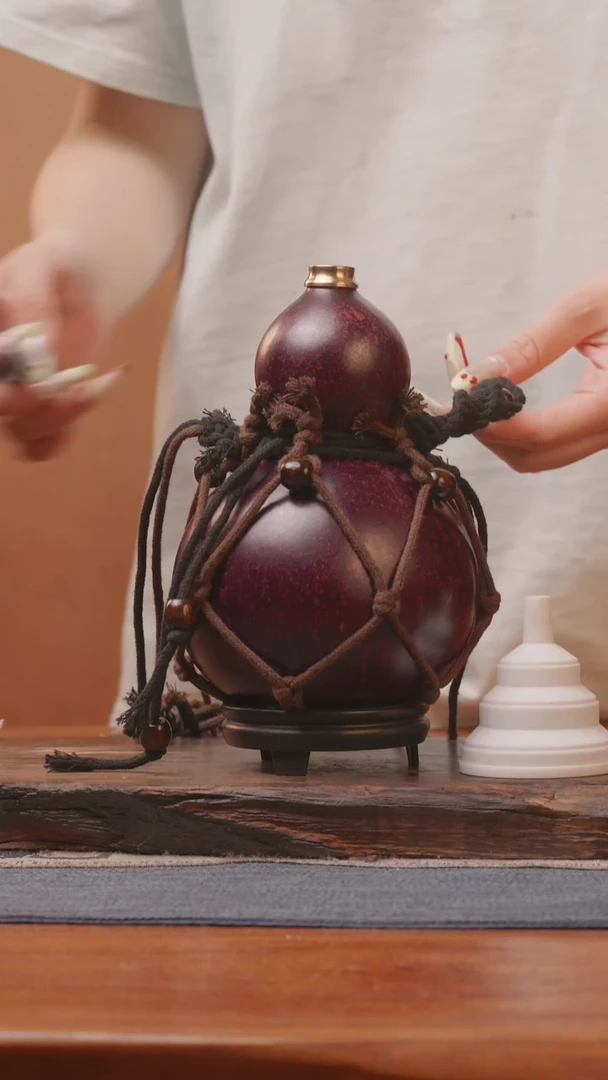 1356号精品大漆葫芦防腐防渗装水茶酒