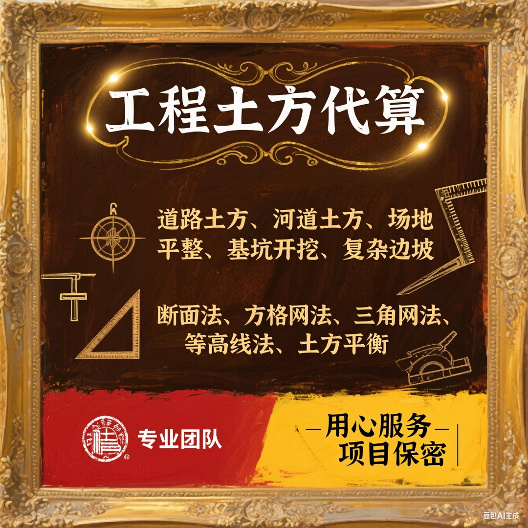 土方计算 土方代算 土方平衡 方格网 三角网 土方算量