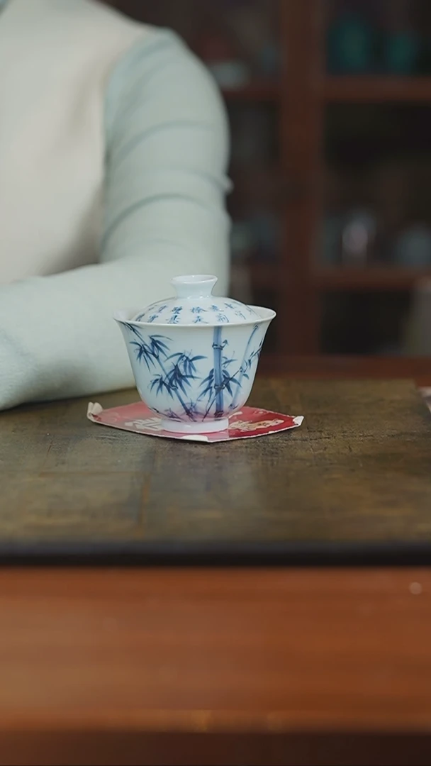 【闪购商品】杯弥云斋微瑕清逸盖碗