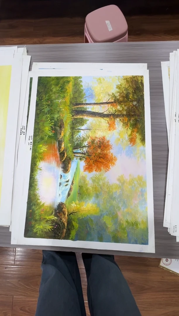 油画【23号】约90*60cm丨朝鲜原创纯手绘孤品油画丨顺丰包邮