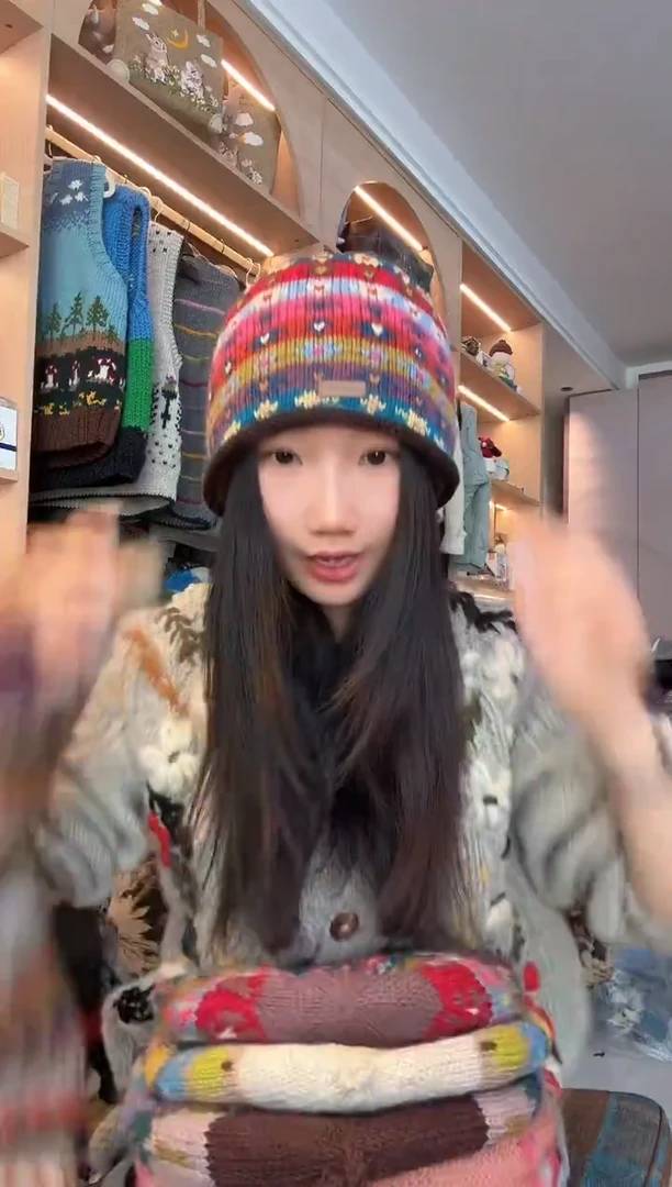 羊毛美拉德卷边帽