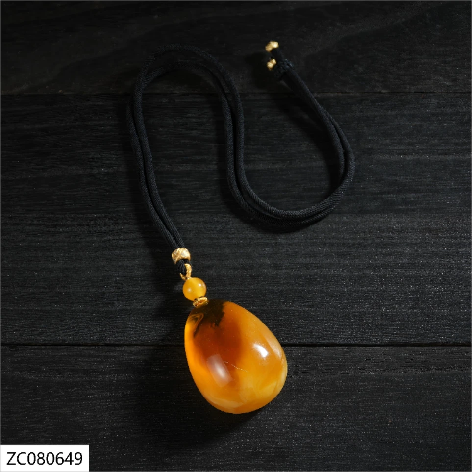 【老板娘珍藏】蜜蜡水滴项链 ZC080649