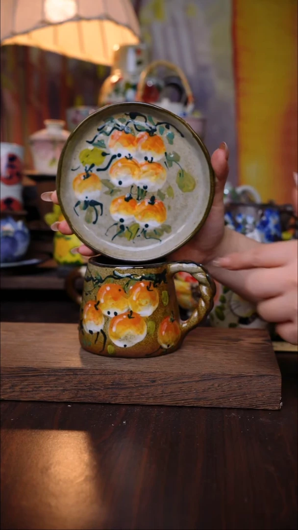 杯子陶泥垚手作 景德镇手工手绘陶瓷器物
