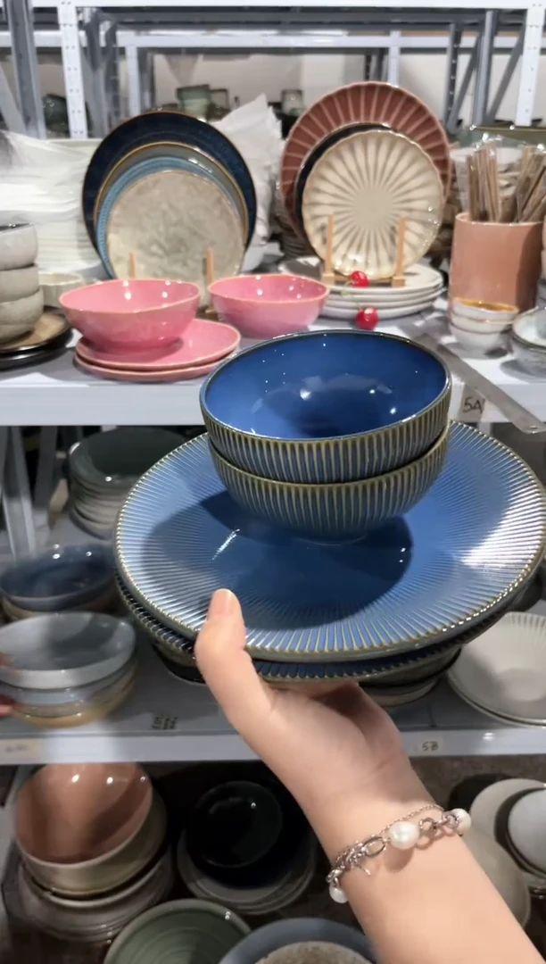 【闪购商品】瓷片外贸尾货瑕疵满20包邮X4 蓝色四件套