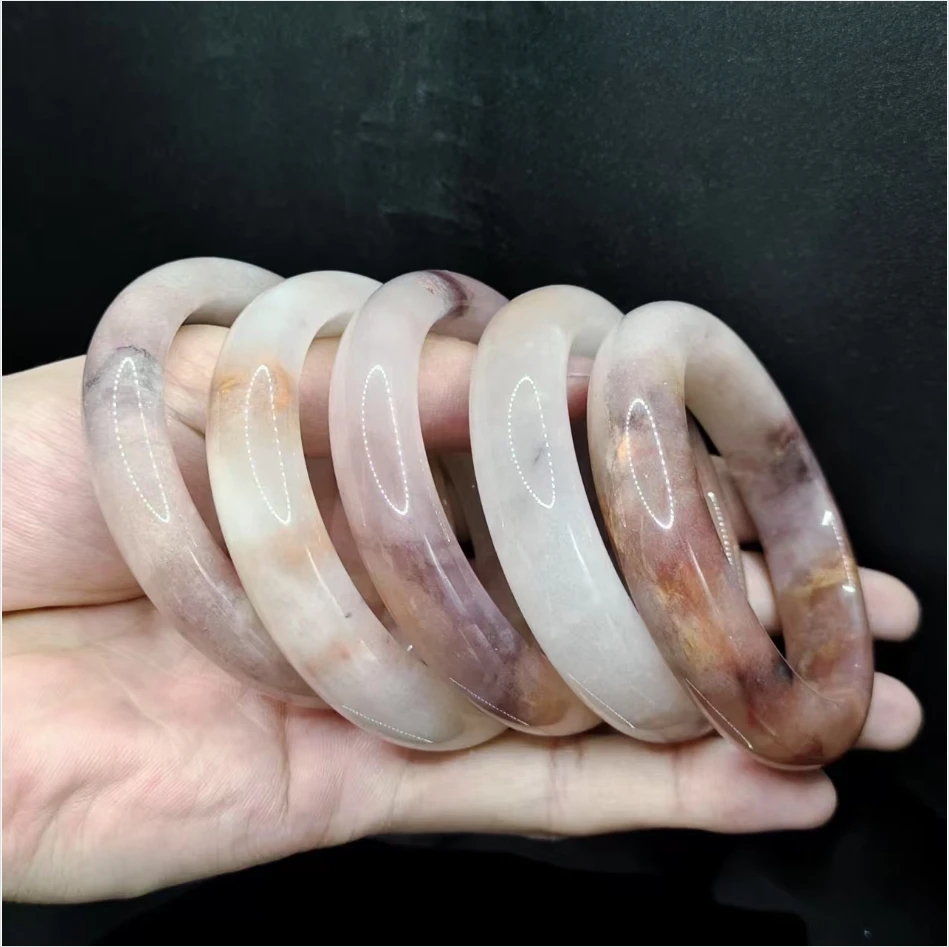 【老三珠宝】彩玉宽条手镯D6【多样性发其一】圈口52-65mm