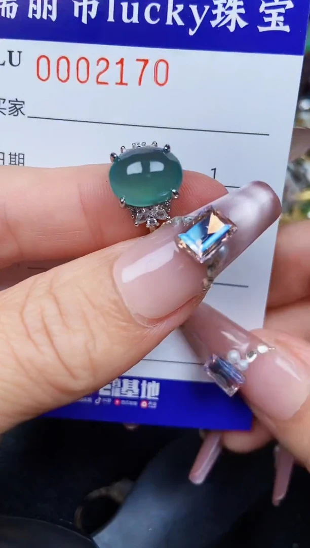 翡翠银S925镶嵌颈饰2170