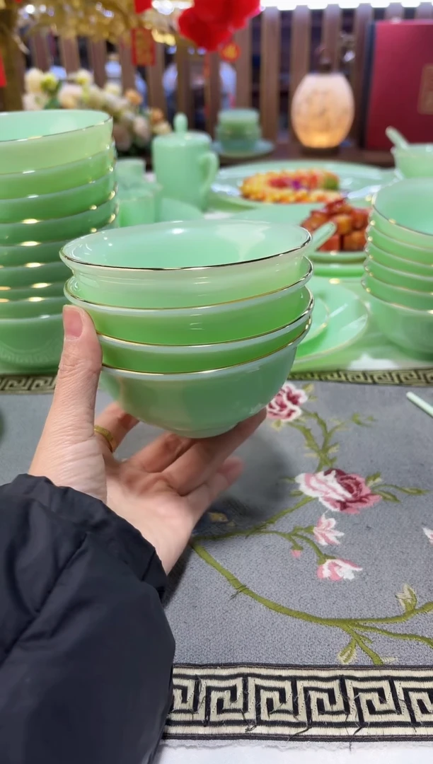 玉瓷 4.5英寸饭碗4个景德镇陶瓷