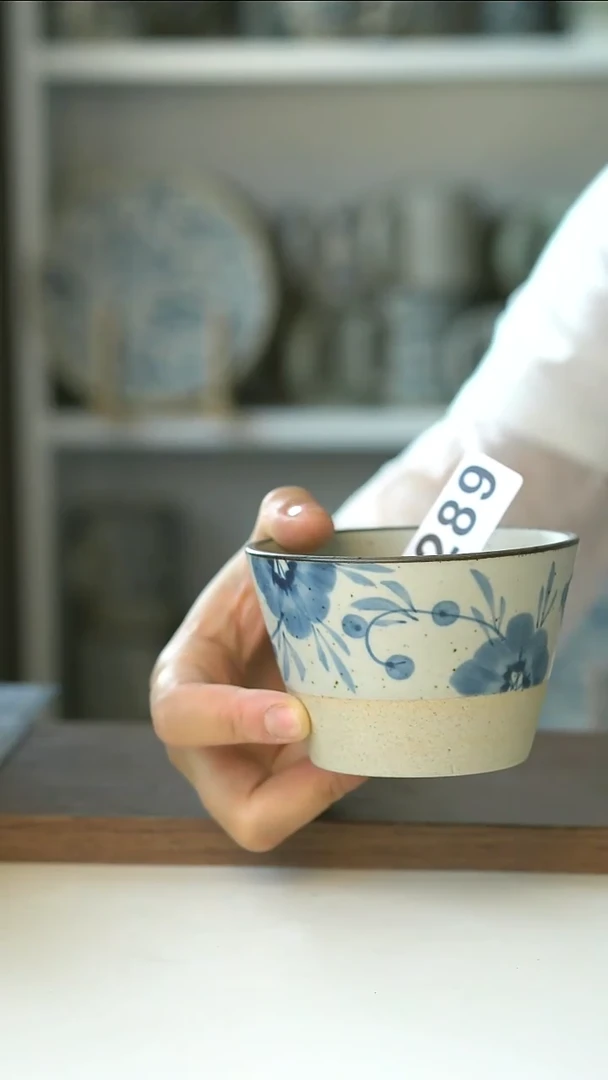 陶瓷289七里香猪口杯瑕疵不退换@4-2@