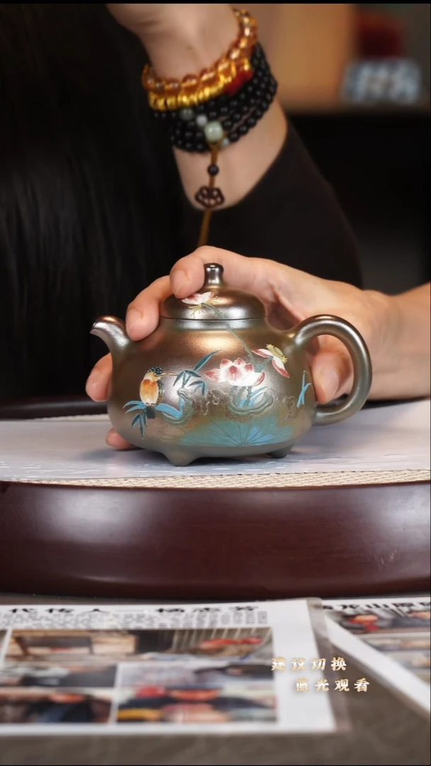 茶壶紫砂杨建英/琉璃金砂/乳鼎/200c