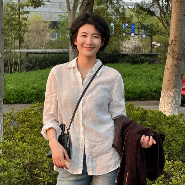 浪清/女装推荐  现代纯净亚麻衬衫40056#