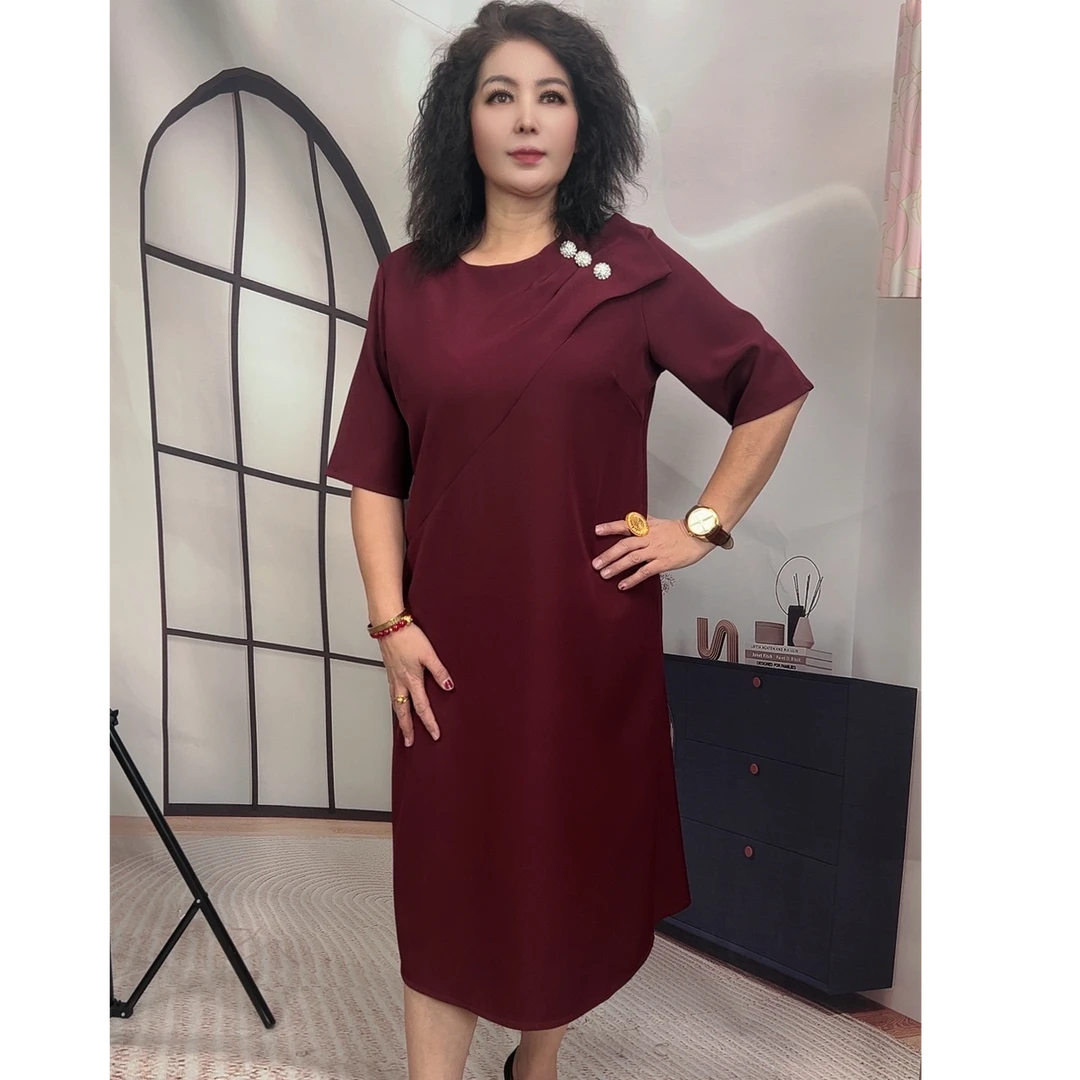 15  显瘦气质时尚中长款中式轻奢连衣裙