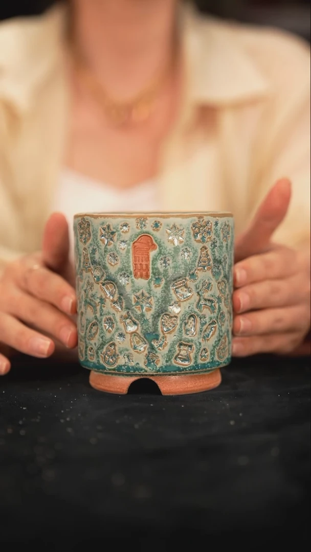 花盆乌卅6-5-115微瑕口径7.5