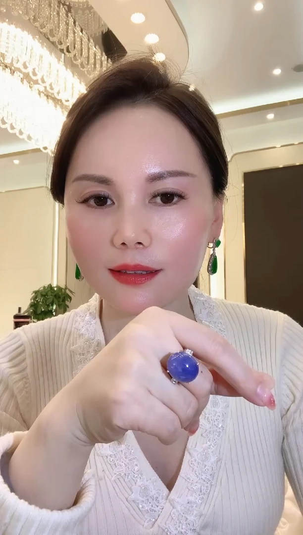 【闪购商品】翡翠戒指18K金镶嵌D5 紫货有一定色差