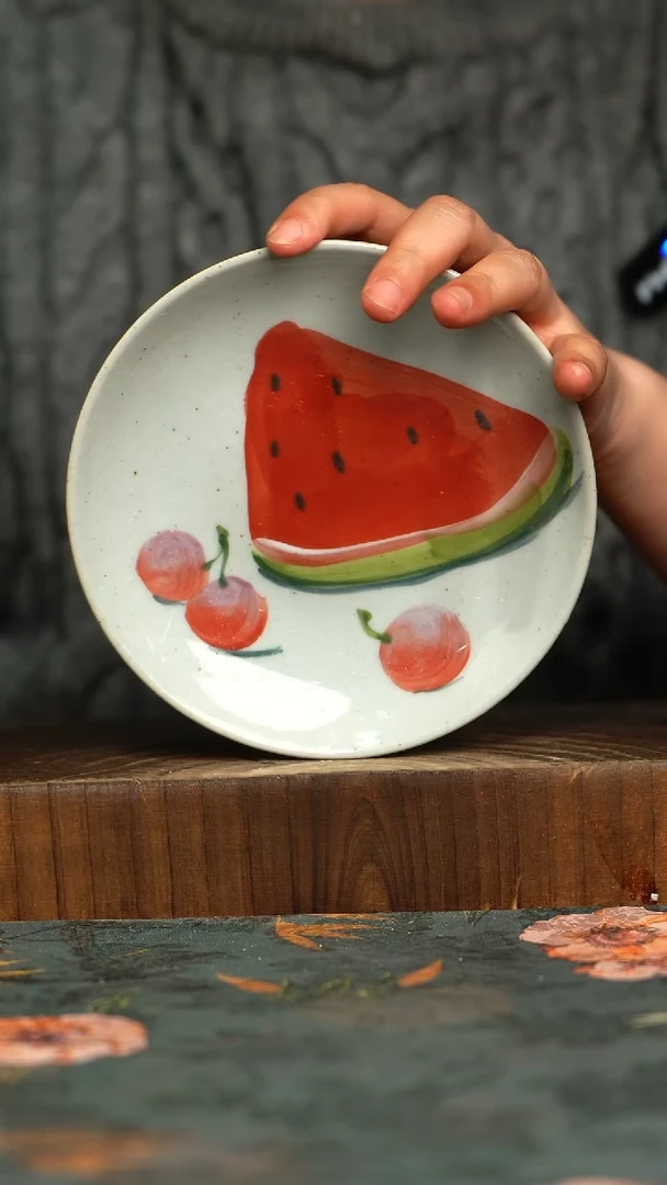 杯釉下彩手工手绘同款陶器