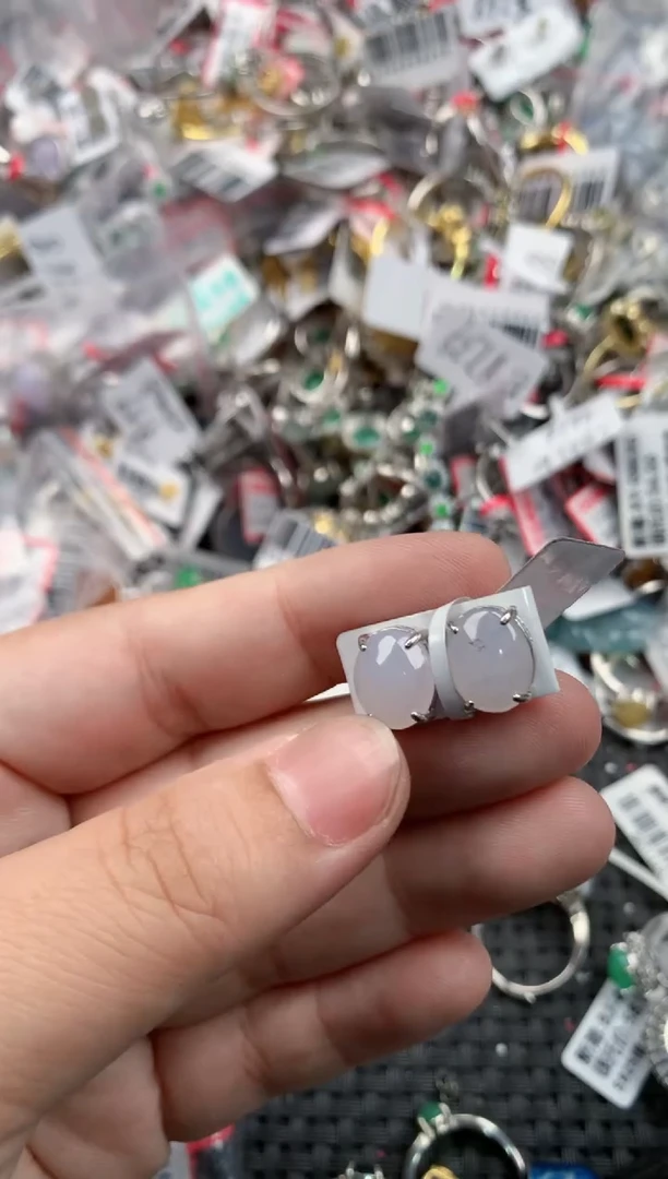 银S925镶嵌戒指翡翠999    5