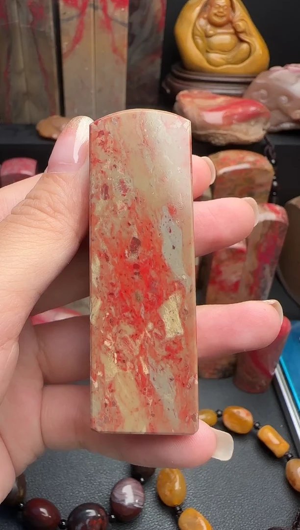 昌化石用****9昌化鸡血石印章