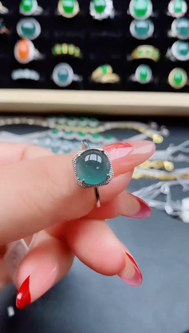 【闪购商品】翡翠戒指银S925镶嵌50805508