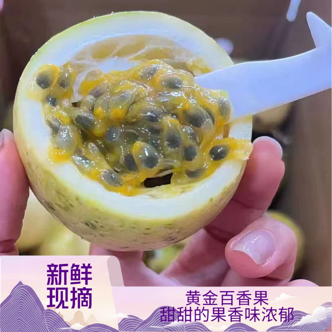 贵州罗甸黄金百香果新鲜时令水果应当季树上成熟（8分甜）钦蜜9号