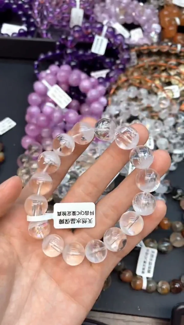 未镶嵌手串水晶A46白幽灵13mm