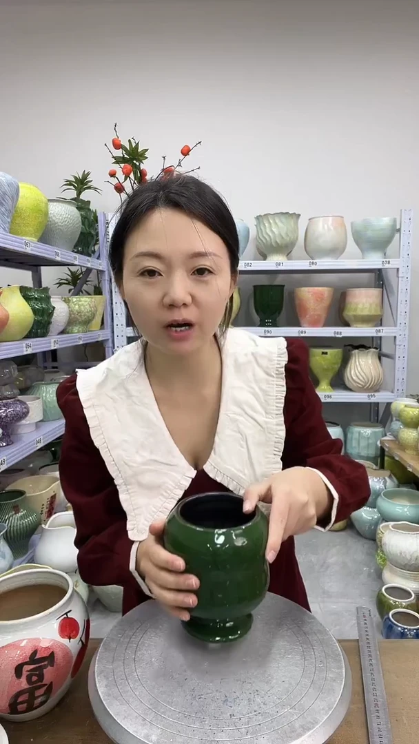 12.2陶瓷花盆直播链接高. 14     口9