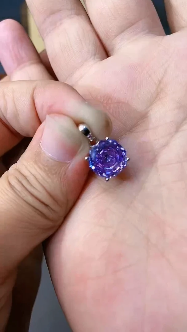 【闪购商品】紫晶颈饰银S925镶嵌1654