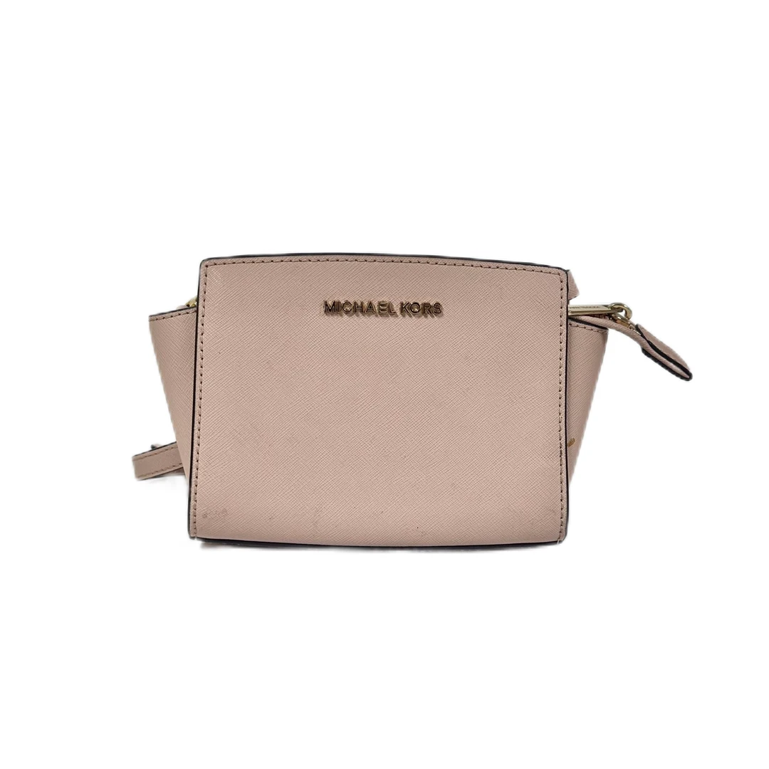 95新 MICHAEL KORS/迈克高仕 粉色全皮斜挎包 Y-50298-A