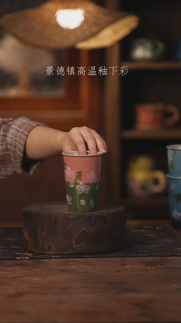 陶瓷景德镇高温釉下手绘陶瓷072