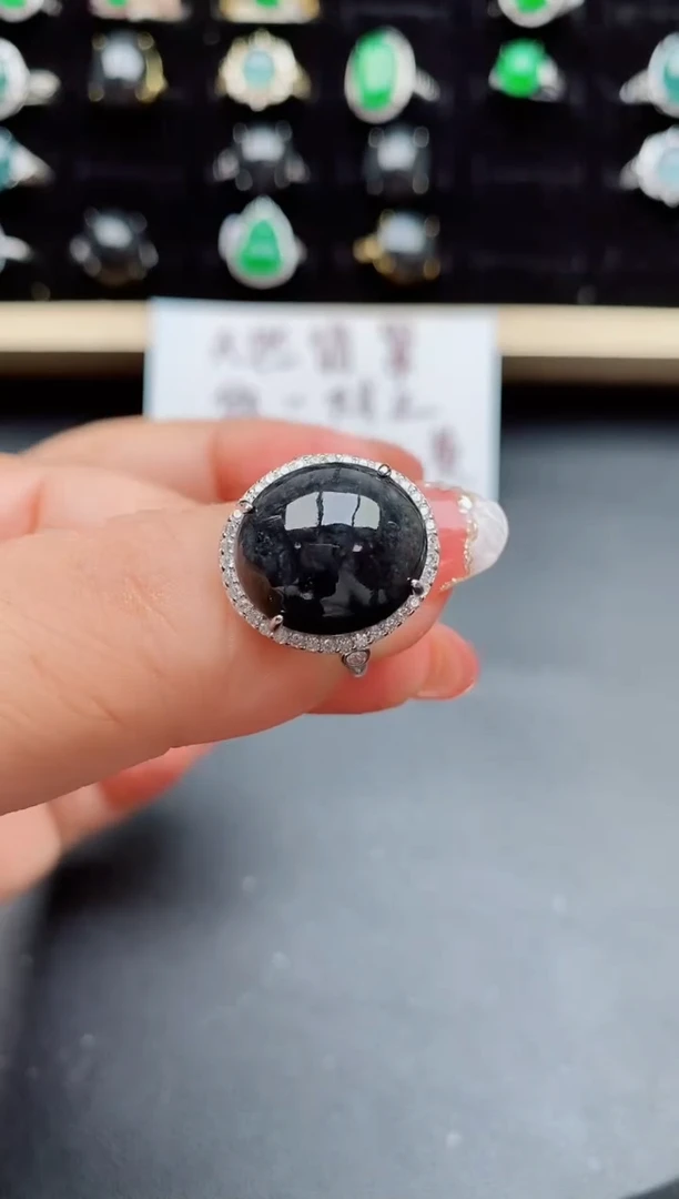 【闪购商品】翡翠戒指银S925镶嵌05800