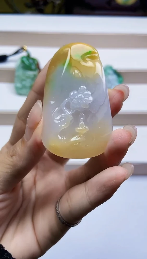 颈饰未镶嵌翡翠翡翠A货