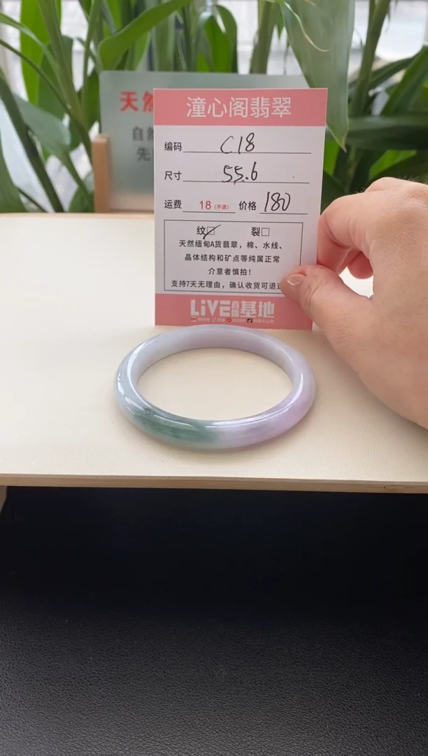 未镶嵌手镯翡翠55.6圈口编码c18