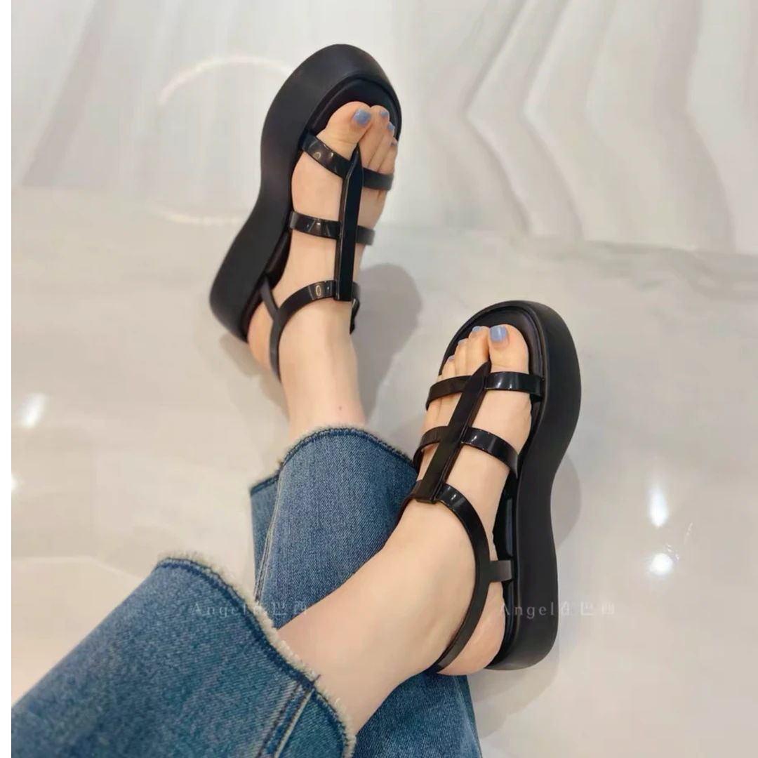 品牌清仓增高厚鞋软底厚底凉鞋【脚瘦正常拍 胖脚宽脚往大一码拍】