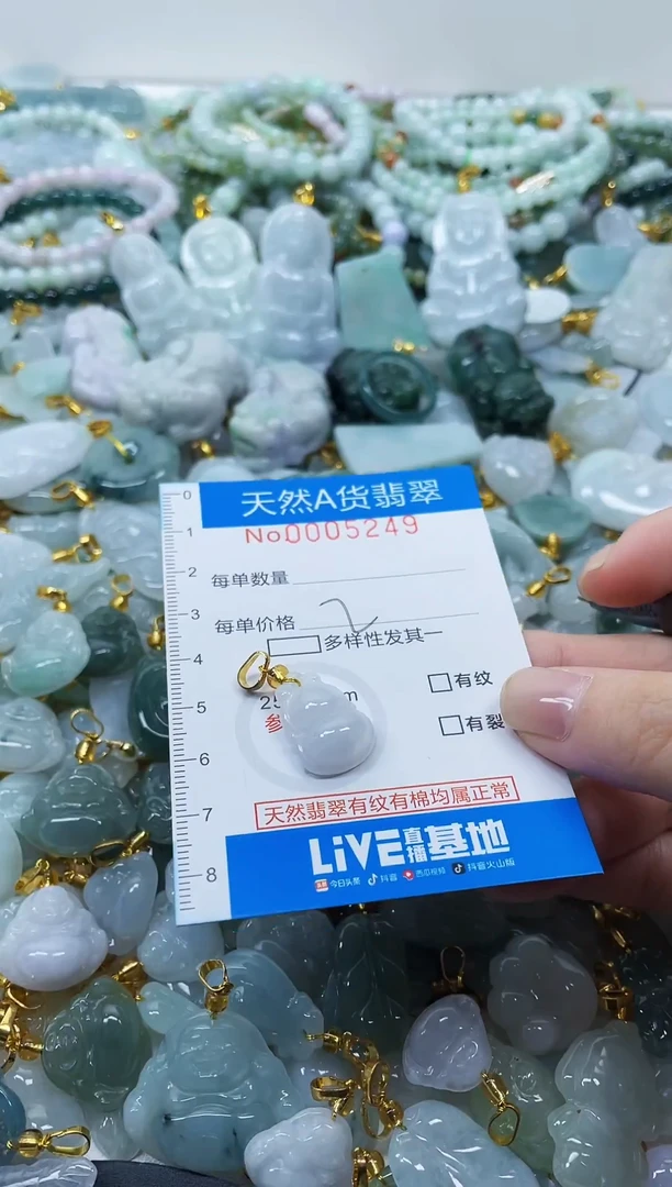 颈饰未镶嵌翡翠净货挂件-5249