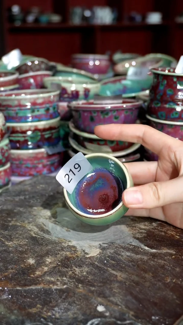 摆件精品窑变钧瓷茶器