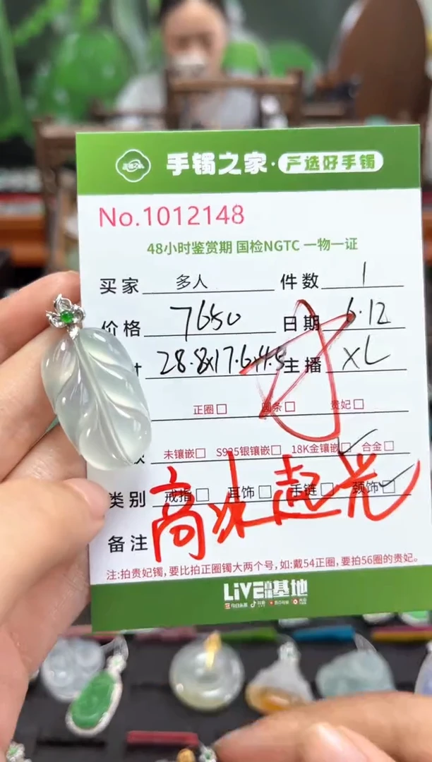 翡翠18K金镶嵌颈饰多人