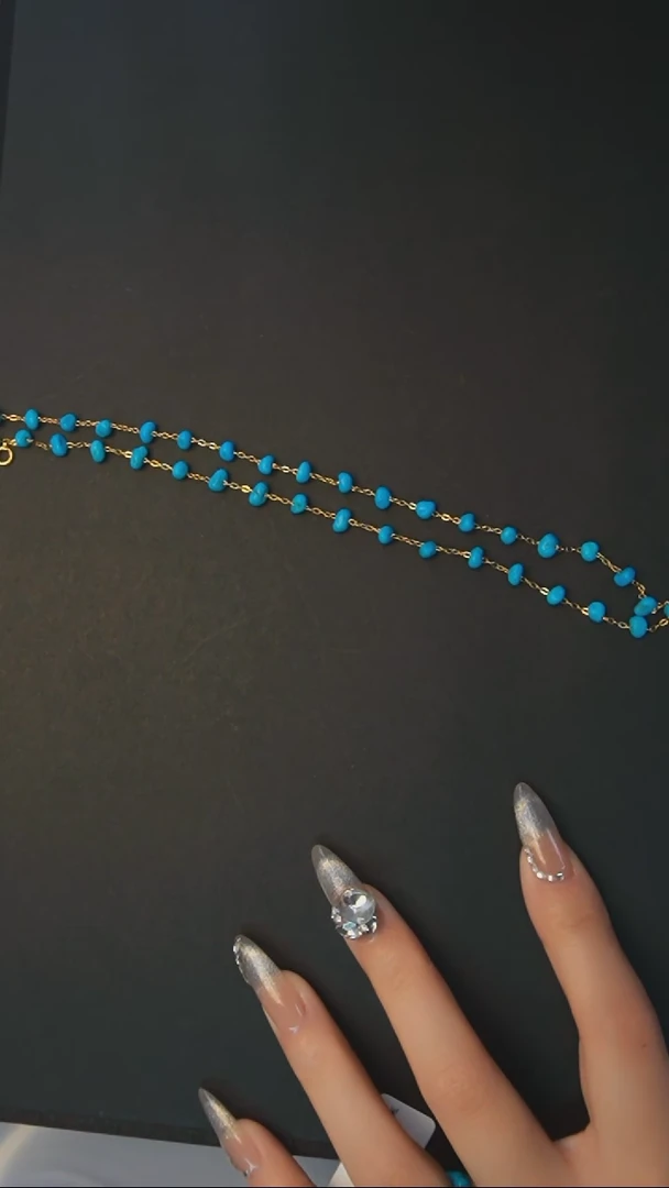 【闪购商品】绿松石项链银S925镶嵌发货一件