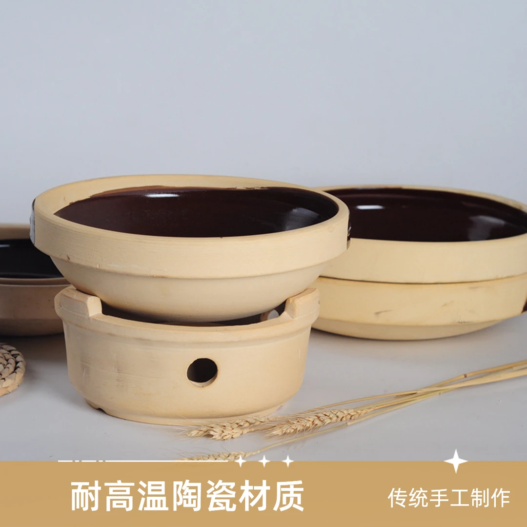固态酒精炉炭火家用土陶木炭烤炉干锅烤盘小火锅土钵陶土陶瓷老式