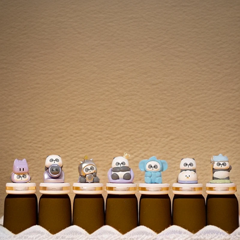 玩具城市小耙熊猫磁吸中国象棋盲盒卡通玩偶冰箱贴DIY挂件公仔