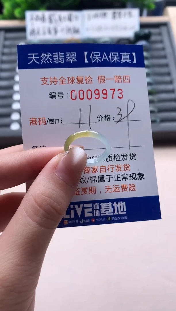 未镶嵌戒指翡翠  9973