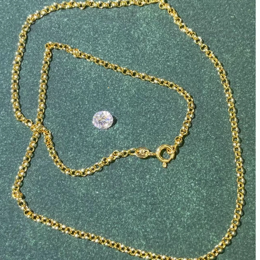 s54黄环环相扣项链多样性发货