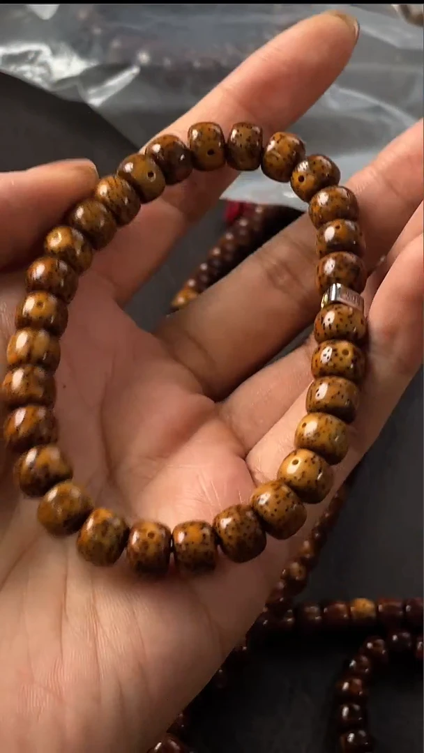 手串星月菩提精工级浅珀新桶9*7手串